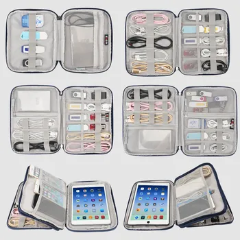 

BUBM Data Line storage Bag U Disk Charging Bag Multifunctional Waterproof and Scratch-proof Double Layer Handbag