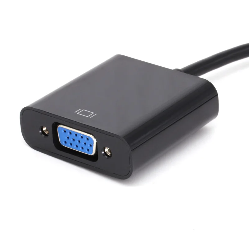 Baolongking DVI attivo a VGA, DVI 24 1 DVI-D M a VGA maschio con chip piatto cavo adattatore convertitore per PC DVD Monitor HDTV 2M