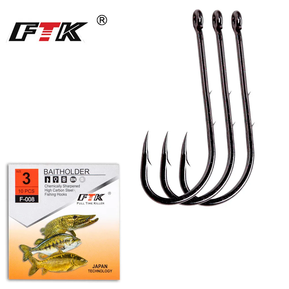 FTK Barbed fishhook 10PCS/LOT Size 3#-Size10# Fishing From Japan Fishing Hook Jig Carp Feeder Anzol Fishhooks Fishing Tac FTK Barbed fishhook 10PCS/LOT Size 3#-Size10# Fishing From Japan Fishing Hook Jig Carp Feeder Anzol Fishhooks Fishing Tac