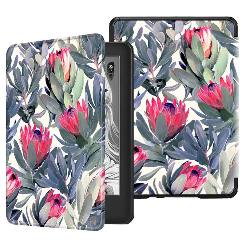 Чехол для Amazon полностью Kindle( выпуск) легкий из искусственной кожи смарт-чехол для Amazon Kindle 10th Gen E-Reader - Цвет: chrysanthemum