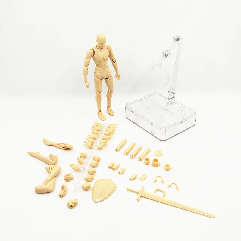 Многофункциональные подвижные фигурки SHFiguarts BODY KUN/BODY CHAN серый/оранжевый цвет Ver