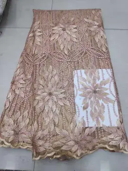 

2019 High Quality African Lace Fabric French Net Embroidery Tulle Lace Fabric For Nigerian wedding decoration
