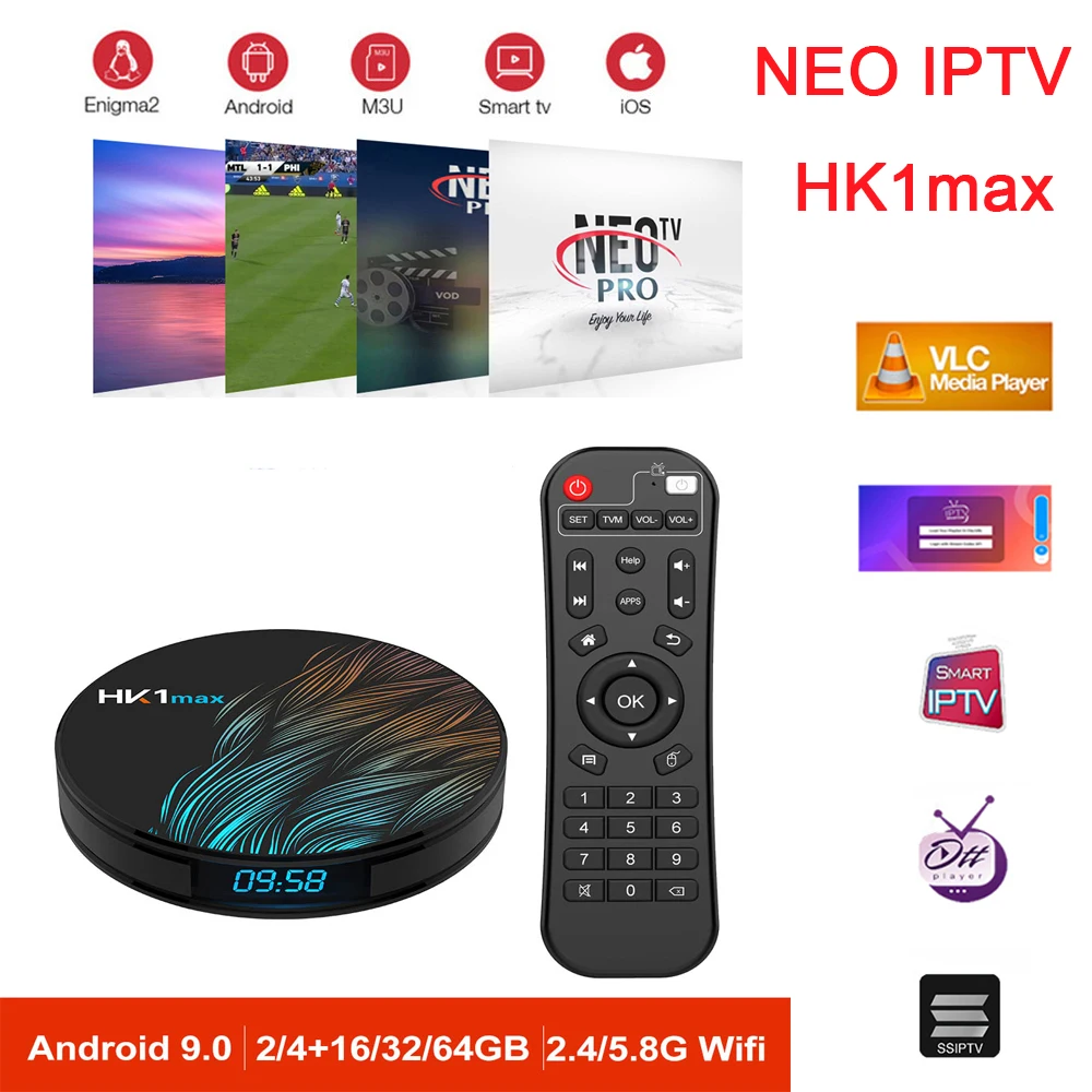 

4K HD Europe IPTV France UK German Arabic Dutch Sweden French Poland Subscription with HK1 MAX Mini Smart TV Box Google Player