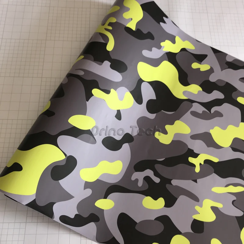 Black Grey Camo Vinyl Film-4