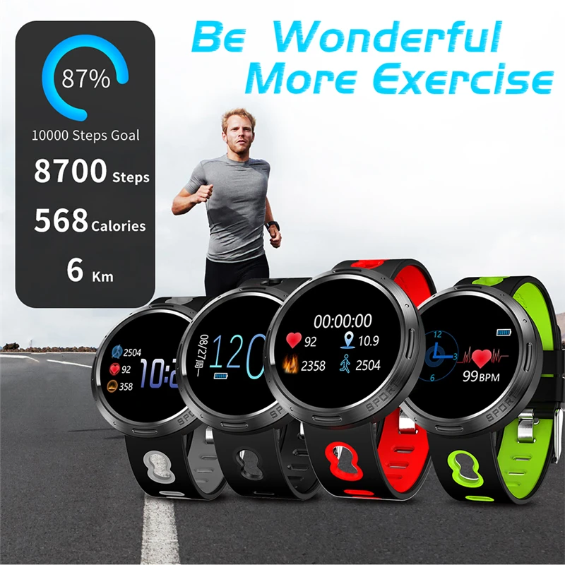 ESEED M58 смарт-браслет IP68 цветной экранные часы Смарт-часы пульсометр фитнес-браслет для xiao mi Band 4 Apple Android
