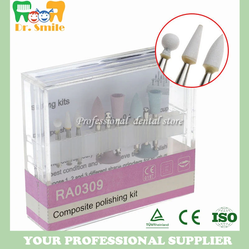 Dental Composite Polishing Kit RA0309 3 Ceramic & 6 Silicone Rubber