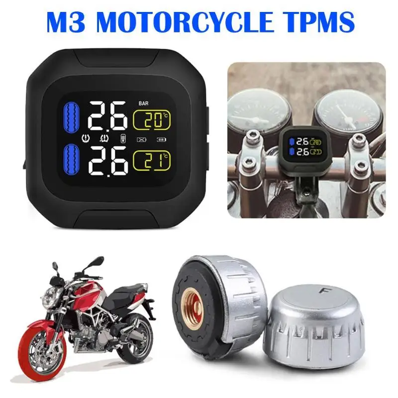

Waterproof Motorcycle Tire Pressure Monitoring System Real Time Monitoring