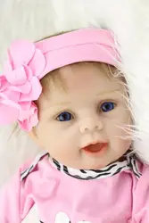 Горячая Распродажа Reborn кукла игрушки 22 дюймов силикон reborn baby doll хлопок тело новорожденная девочка волосы корни bebes reborn bonecas