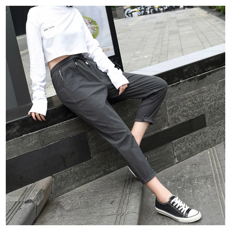 New Leisure Pants Of 2019 Preppy Style Pencil Pants 91%-99% Cotton Elastic Waist Women Plaid Pants Size S-XXXL HJH New Leisure Pants Of 2019 Preppy Style Pencil Pants 91%-99% Cotton Elastic Waist Women Plaid Pants Size S-XXXL HJH