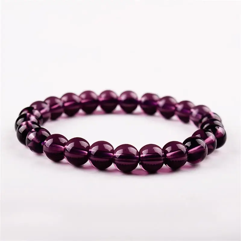 

8mm a-methyst stone bracelet fashion purple bracelets wholesale