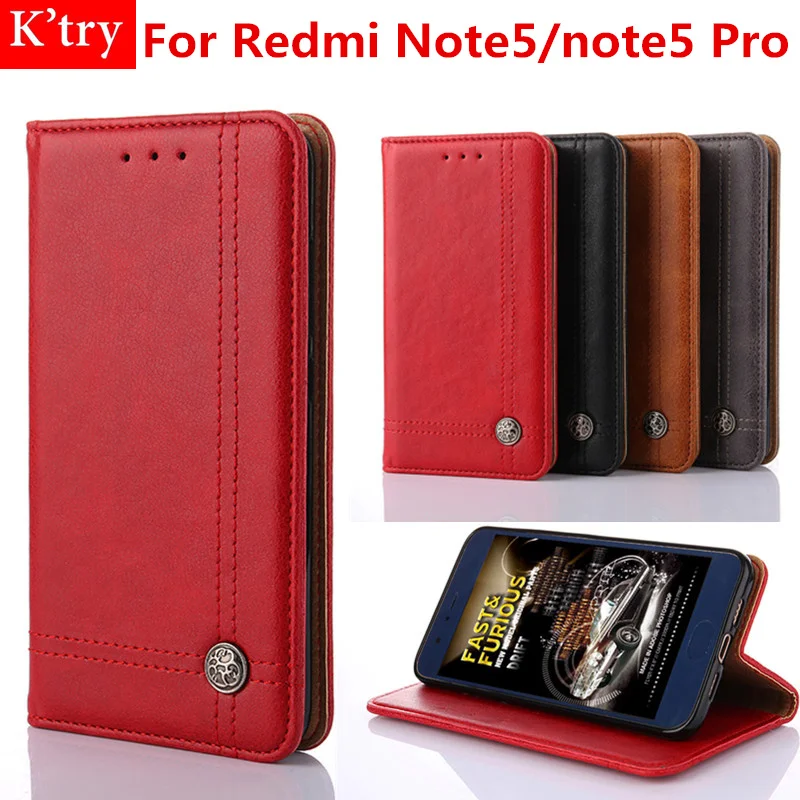 

For Xiaomi Redmi Note 5 Pro Case Cover 5.99" Book Style Flip Leather Case For Redmi Note 5 Cover Wallet Phone bag Coque