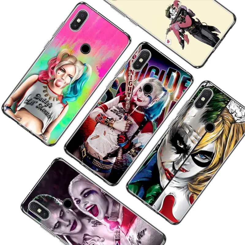 Transparent Soft Silicone Phone Case joker harley quinn for Xiaomi F1