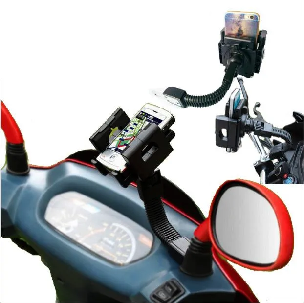 Professional Motorcycle Large Screen Phone/GPS Navigator Holder Shock
