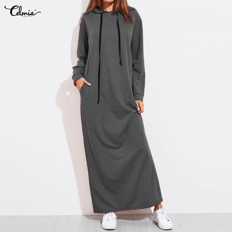 hooded maxi dress
