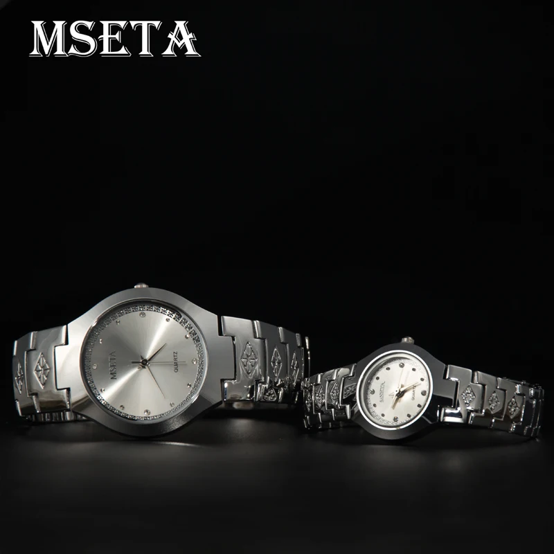 

Men's Watch Relogio Masculino Business Matching Watches Full Steel Waterproof Lovers Clock Casual Quartz Couple Watch MSETA 8152