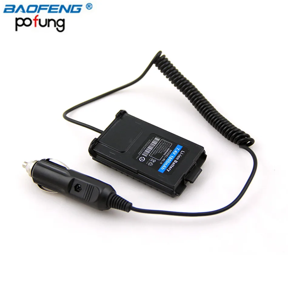 Caricabatteria Auto 12V Per Walkie Talkie UV‑5R – Adattatore Per Auto, Camion, Taxi, Nessuna Batteria Necessaria