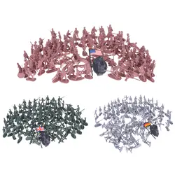 100 шт./компл. пластиковая игрушка армия, солдатики армейские мужские фигурки 12 поз Подарочная игрушка подвижная фигурка-модель игрушки для
