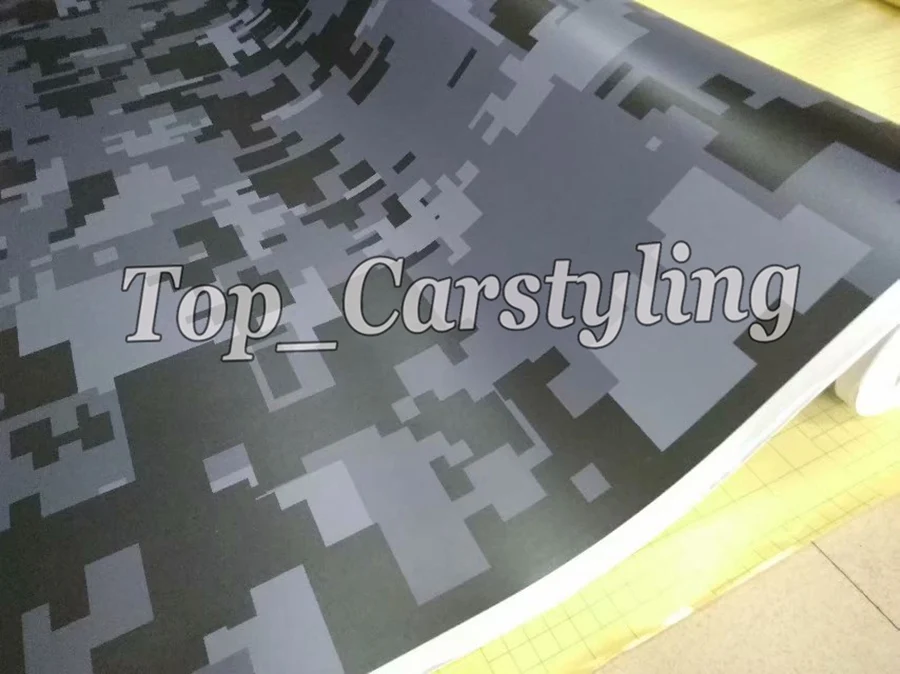 digital print black gray  vinyl car wrapping film sticker (7)
