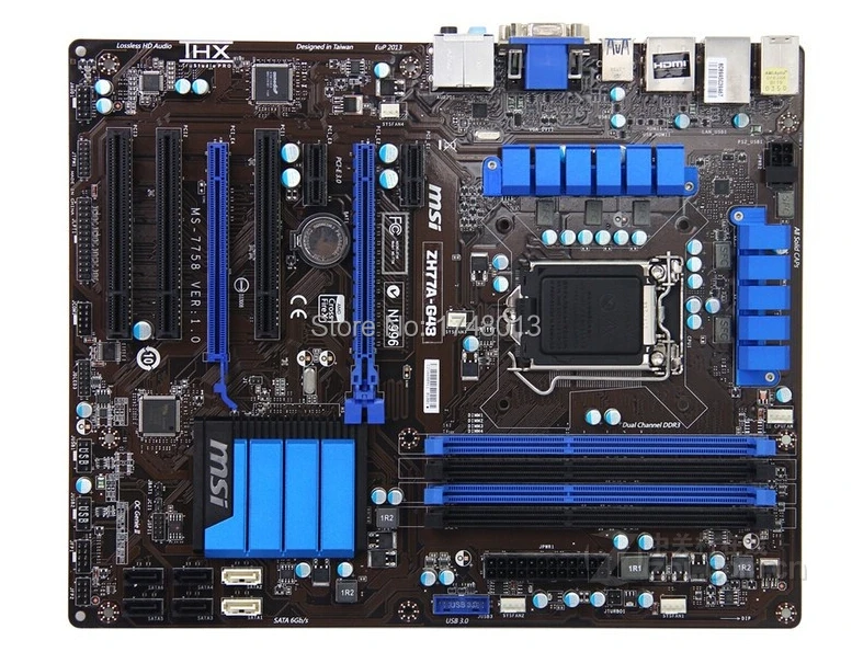 MSI ZH77A-G43 оригинальная материнская плата DDR3 LGA 1155 для I3 I5 I7 процессор 32 Гб USB3.0 SATA3 H77 материнская плата