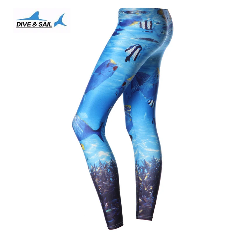 Dive&Sail Diving Skin Lycra Pants Spandex Stretchy Leggings For Women