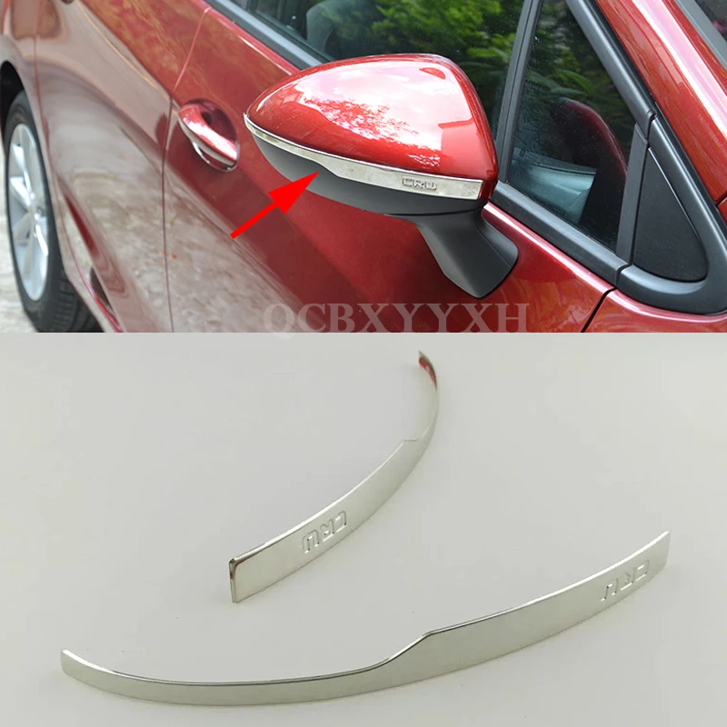 

2pcsCar Styling Stainless Steel Rearview Mirror Cover Sequin Decorative Frame Chrome Exterior Accessory For Chevrolet Cruze 2017