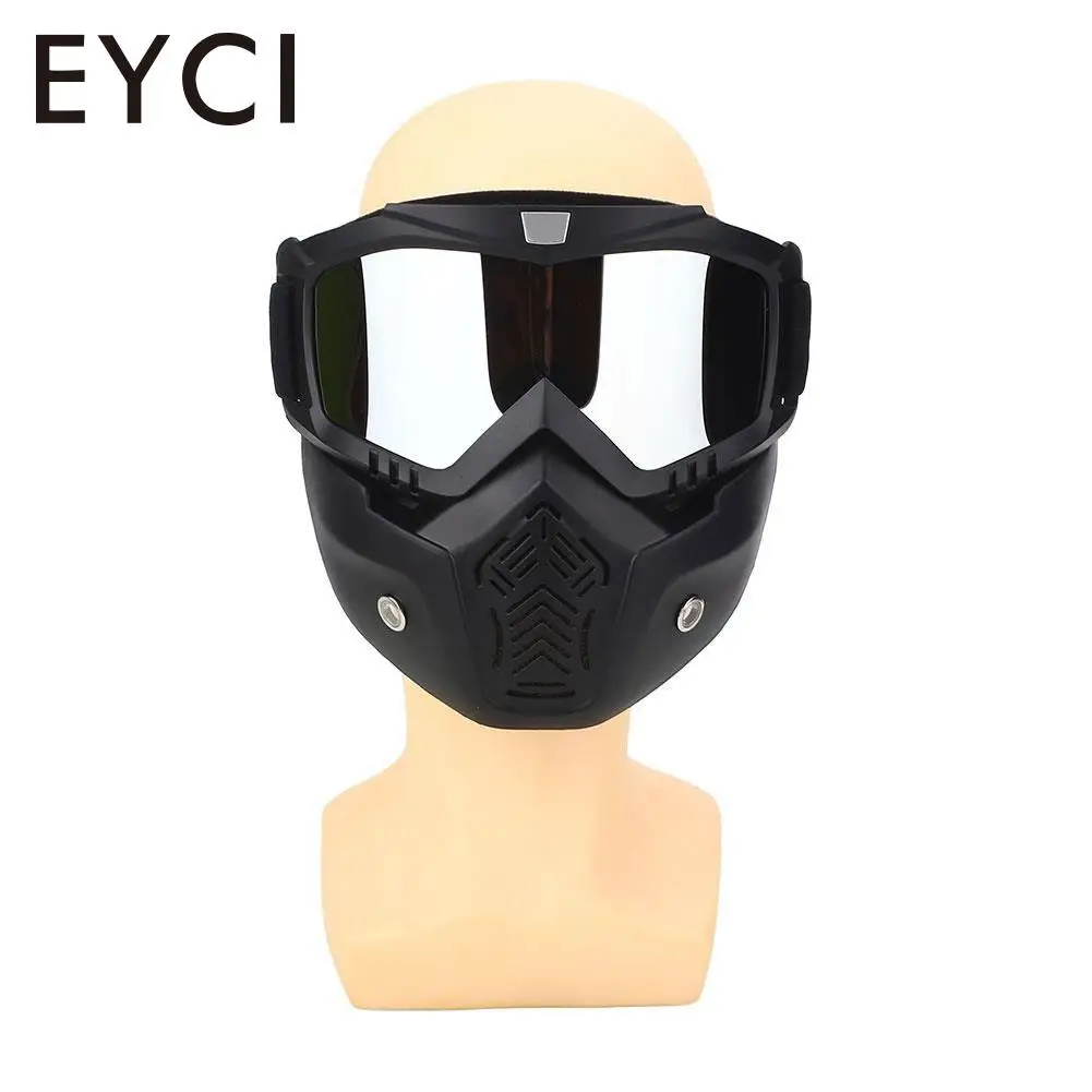 Motorcycle Riding Goggles Eyewear Mask Removable Windproof Cycling