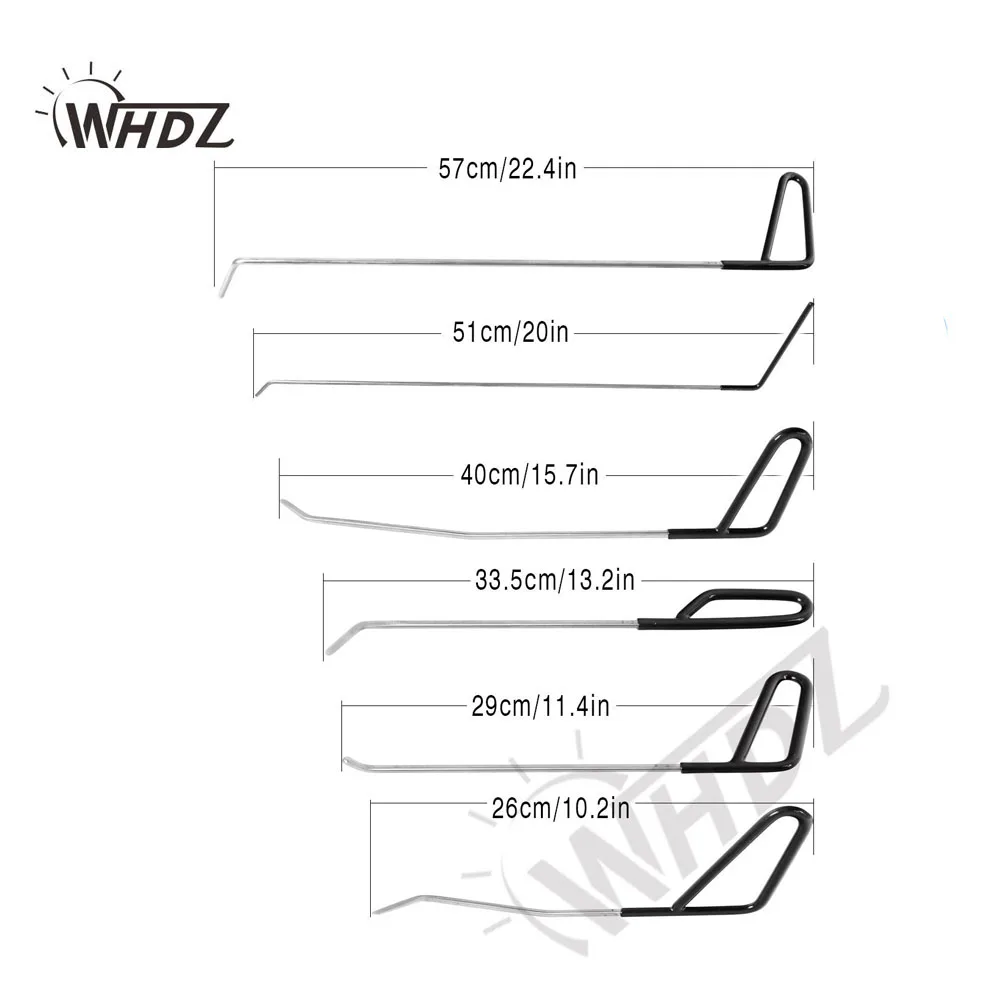 WHDZ 6 шт. PDR набор инструментов-идеально подходит для ремонта дверей и удаления вмятин POD крюк-вмятин набор инструментов для ремонта(C