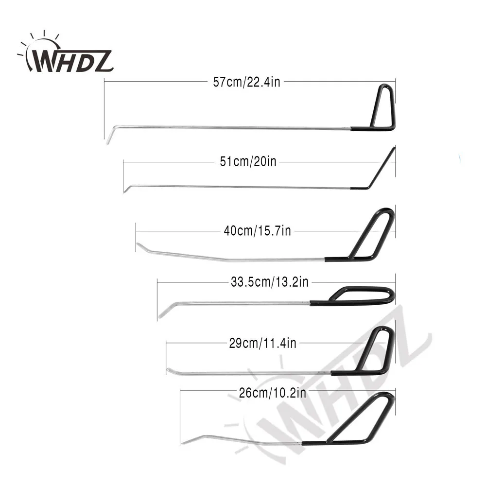 Beste WHDZ 6 PCS PDR Tool Kit Perfect voor Deur Deuken Hagel Reparatie en Uitdeuken POD Haak Dent reparatie Tool Set (C)