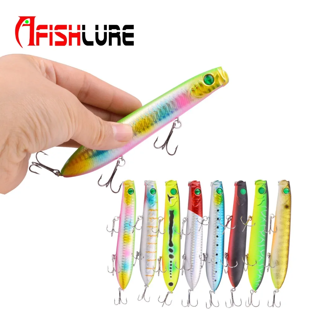 8 Color Popper Lure 25g 125mm Pesca Fishing Lure Pencil Bait Topwater