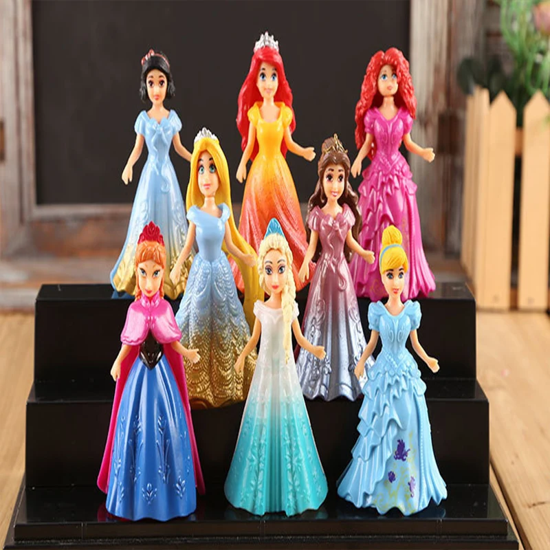 Disney Popular Toys Frozen action figure Angela Aisha Princess 8 Dress Up Dressing Toys Gifts toys for children