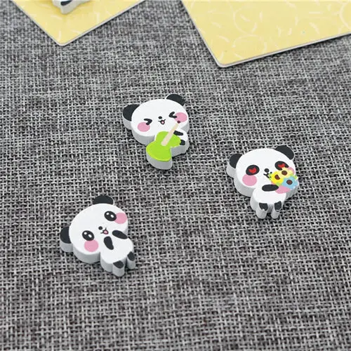 magnetic wooden animals kids panda bear stickers 1