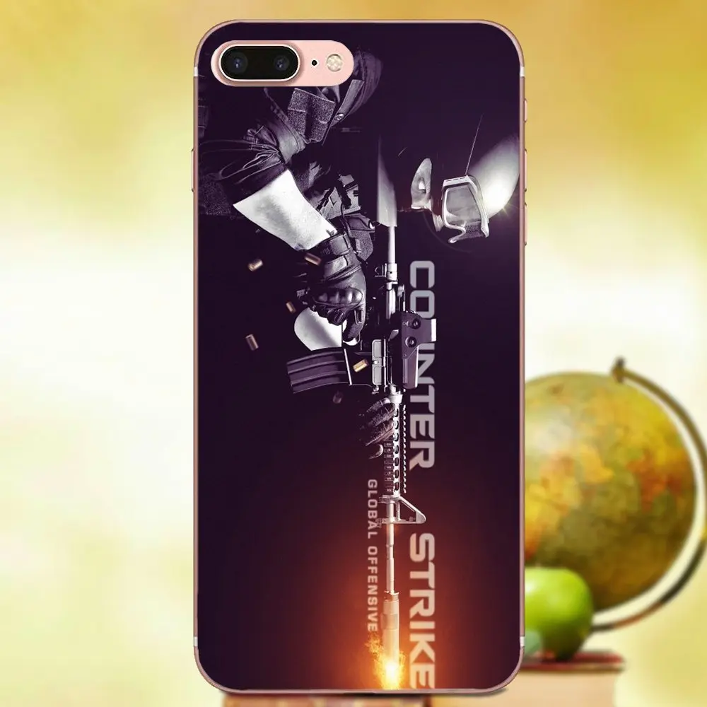 Прозрачный чехол для Samsung Galaxy Note 2 3 4 5 8 9 S3 S4 S5 S6 S7 S8 S9 mini Edge Plus Cs Go|Чехлы-накладки| |
