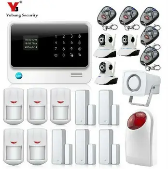 

Yobang Security GSM Alarm Wireless WIFI GPRS SMS Alarm Systems Security Home Alarma +Yoosee IP Cameras Surveillance System