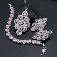 2017-Lovely-Pink-Cubic-Zirconia-Crystal-Jewelery-925-Sterling-Silver-Jewelry-Sets-For-Women-Necklace-Earrings.jpg_200x200