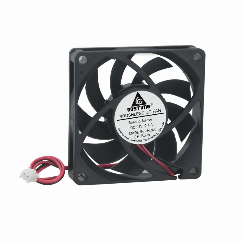 

5 pcs/lot New PC Case Fan 70mm x 70mm x 15mm 24V 2 Pin DC Brushless Cooling Cooler Fan