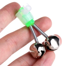 Удочка сигнальная клипса сигнализация колокольчик двойное кольцо укуса приманки советы наружные аксессуары