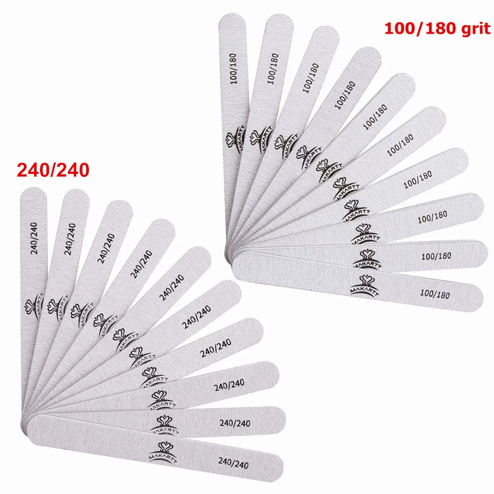 

Makartt 100/180 Round Nail Files Durable Buffing Grit Nail Art Tool Accessories Sanding File UV Gel Polish Tools 240/240