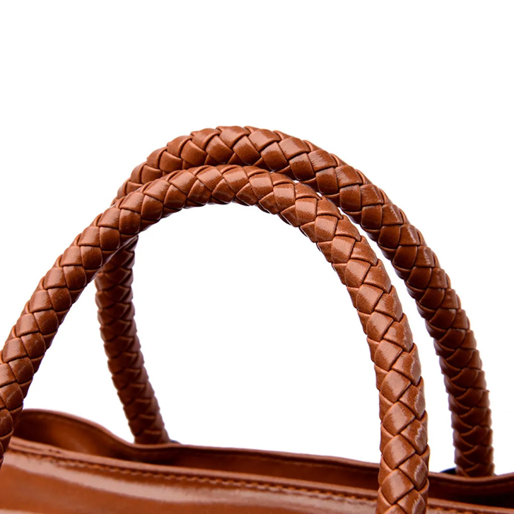 Простой для женщин сумка Мода из искусственной кожи Tote однотонная обувь Crossbody Курьерская сумка кошелек