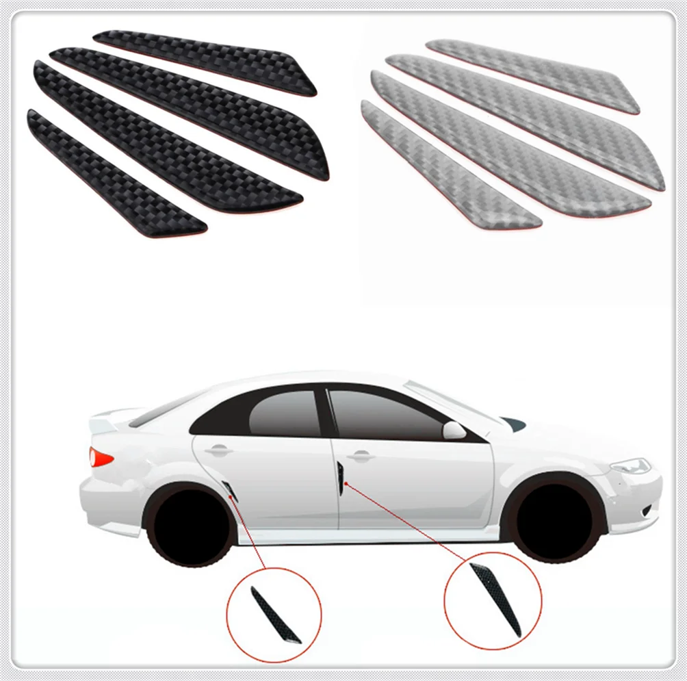 

4 pcs car shape carbon fiber bumper door edge anti-collision strip for Infiniti G37 FX50 FX37 FX35 Essence EX37