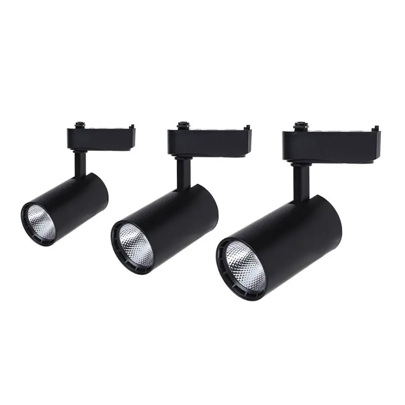 

Black Track LED Light COB Rail Spotlights Lamp Tracking Fixture For Store Shop Mall Exhibition