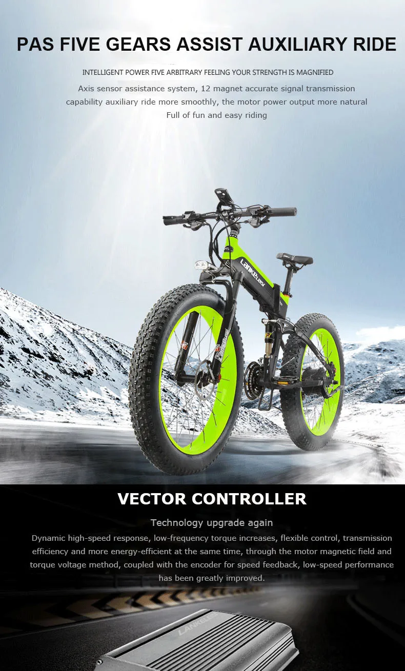 Excellent 26inch Folding Electric Mountain Bicycle Snow Ebike Electric Fat Bike 48v Lithium Battery 500w High Speed Motor 4.0 Tire Bike 13