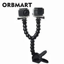 ORBMART с двойным креплением на шею, регулируемый гибкий зажим, штатив для GoPro Hero 6 5 4 SJCAM SJ4000 Xiaomi Yi Mijia camera