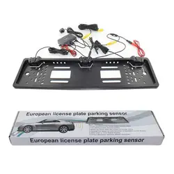Автомобиль камера для номерного знака Парковка Сенсор светодиодный Дисплей Универсальный видео Парковочные системы реверсивный радар