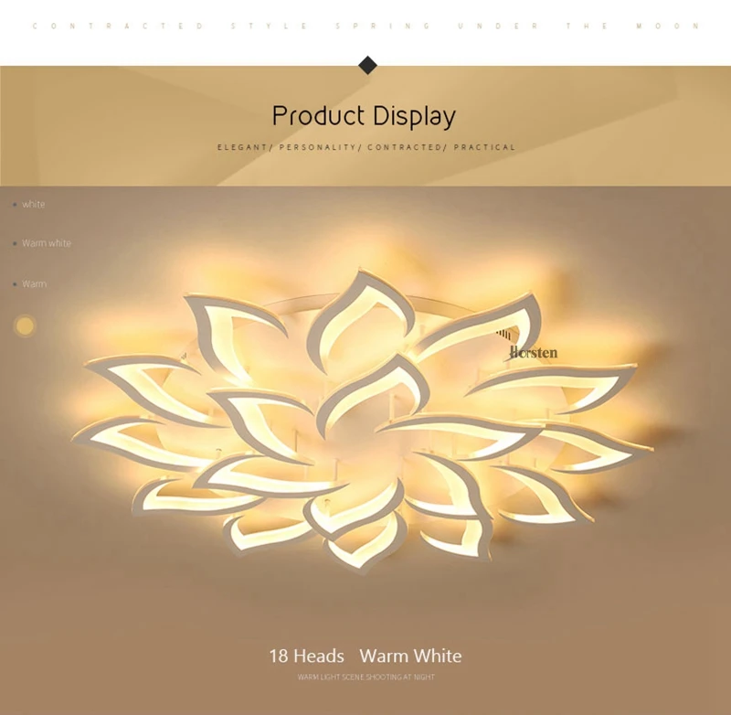 Modern Ceiling Chandelier Light 10 14 18 Heads Flower LED Ceiling Chandelier Lights For Living Room Bedroom Chandelier Lighting (12)