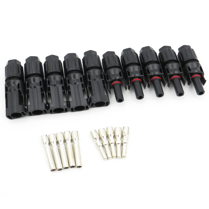 

5Pairs x MC4 Connector male and female 60A big current 1000VDC 10mm2 cable max