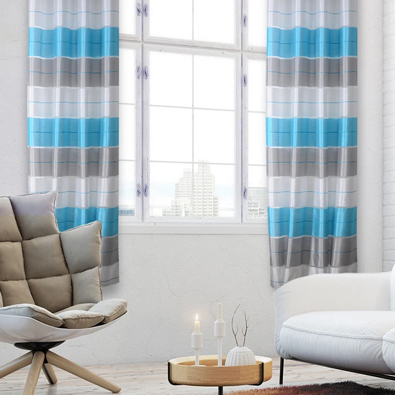 

Flying Curtains for Window Living Room the Bedroom Striped Nordic Modern Curtain Decor Customized Made Natural Polyester Drapes