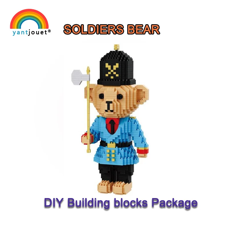 

Yant Jouet DIY Block 14+ years Bear Soldier Children Gift High Quality Handmade Toy Splicing Birthday Kawaii