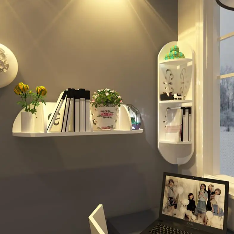 

Creative corner partition wall shelf hanging corner shelf wall hanging multi-layer storage bookshelf
