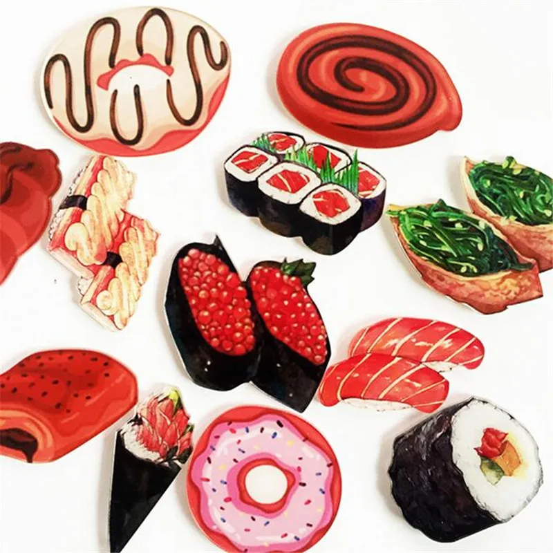 

1 PC Cute Cartoon Sushi Japanese cuisine Badge Children Pin Brooch Backpack Decoration Badges