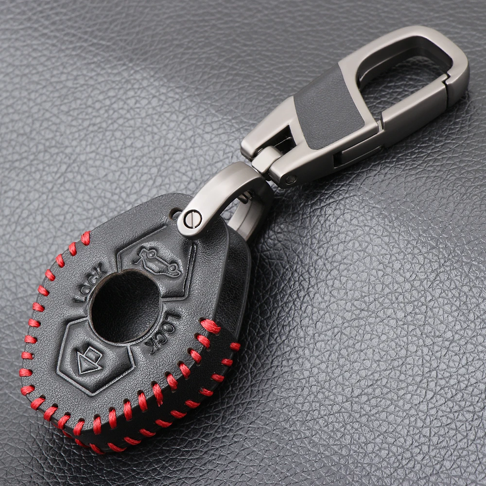 Genuine Leather Car Key Keychain Fob Cover For BMW X3 X5 Z3 Z4 3 5 7